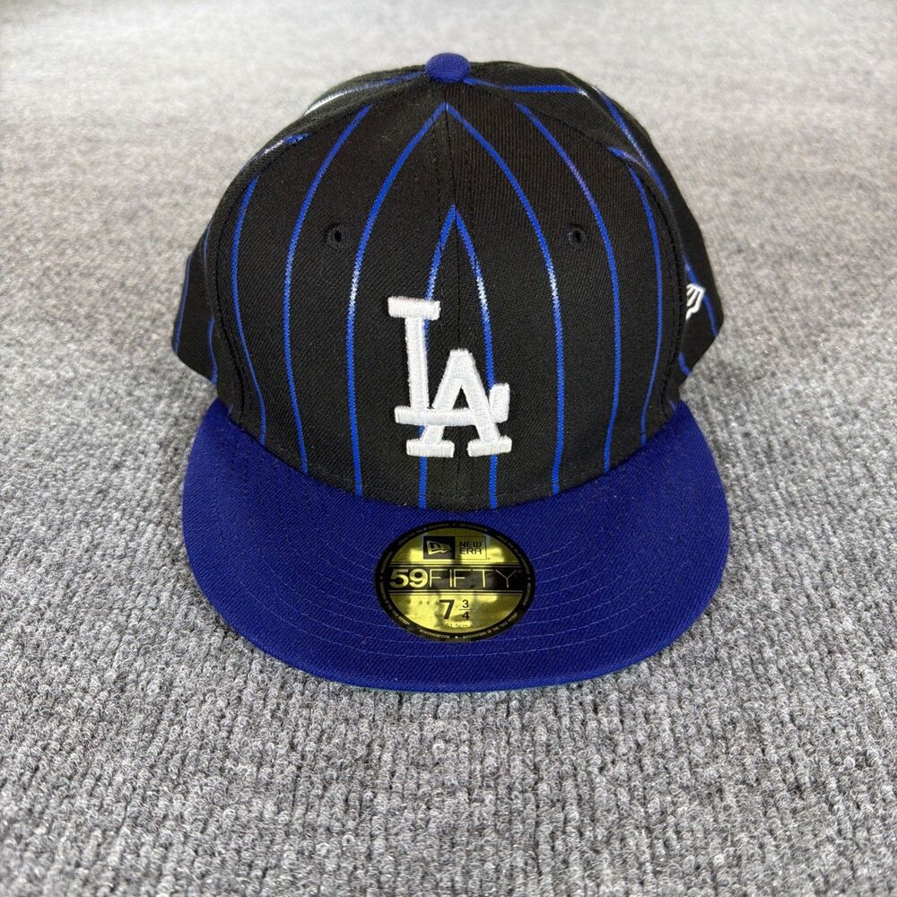New Era 59Fifty Size 7 3/4 Los Angeles Dodgers Birdcage Pinstripe FITTED Hat